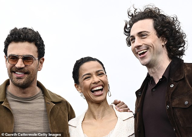 They were joined by stunning co-star  Gugu Mbatha-Raw