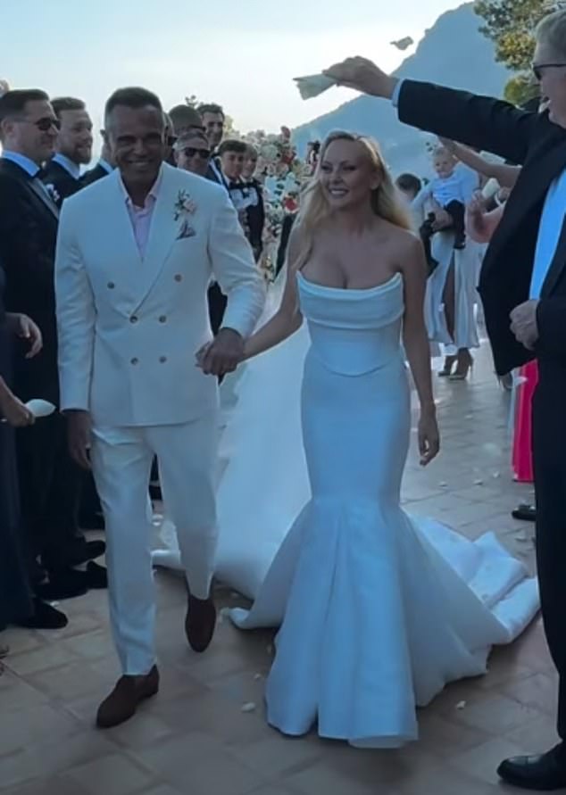 Among the attendees was TV presenter Jake Humphrey, who shared a photo with the groom on Instagram, describing the wedding of his 'friend and inspiration' Julian Hearn as 'gorgeous'