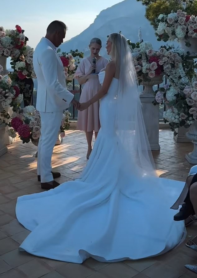 The ceremony took place at the Michelin-starred Villa Cimbrone, a venue widely regarded as one of the world's most exclusive locations