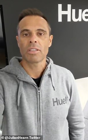A biography of Mr Hearn on the Huel website states: 'I built my first company (Mash up Media) from scratch as the sole founder with £1,500 investment'