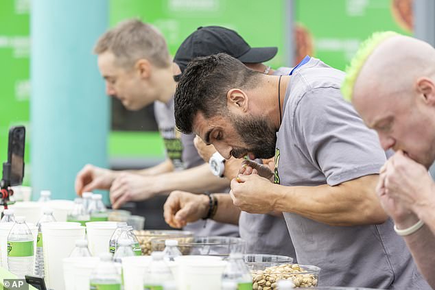 Webb’s pistachio count smashed the previous record of 188, set at the inaugural event by defending champion Nick Wehry