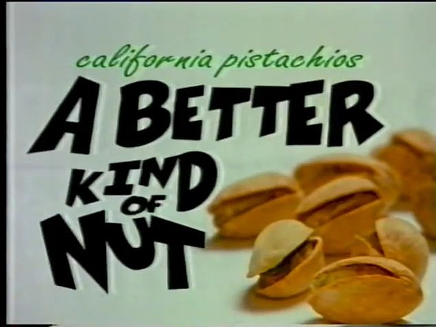 Like other nuts, pistachios contain a mix of fibres that help support digestion and feed beneficial gut bacteria. Pictured, a vintage TV advert for California Pistachios