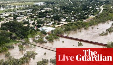 Australia news live: entire town of Daly River evacuated with flood waters to rise as NT residents warned ‘crocs absolutely everywhere’ | Victoria