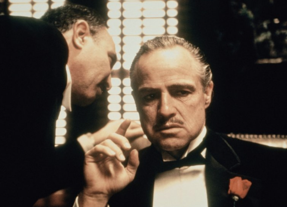 Marlon Brando and Salvatore Corsitto in The Godfather (1972) marlon brando and salvatore corsitto in the godfather 1972