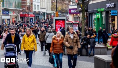 People walking through Liverpool city centre