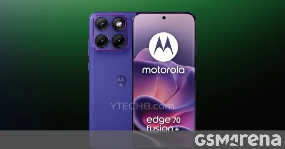 Motorola Edge 70 Fusion+'s key specs and renders surface