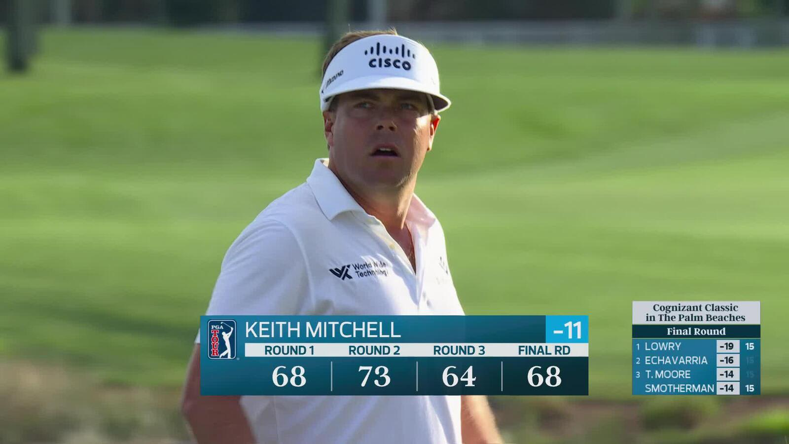 Keith Mitchell makes birdie putt on No. 18 at Cognizant Classic to secure spot at Arnold Palmer Invitational