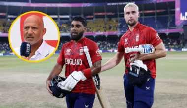 Rehan Ahmed and Will Jacks walk off the pitch after England
