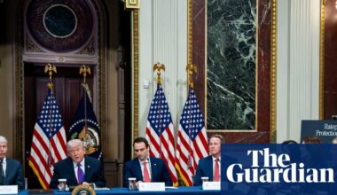 US tech firms pledge at White House to bear costs of energy for datacenters | US news