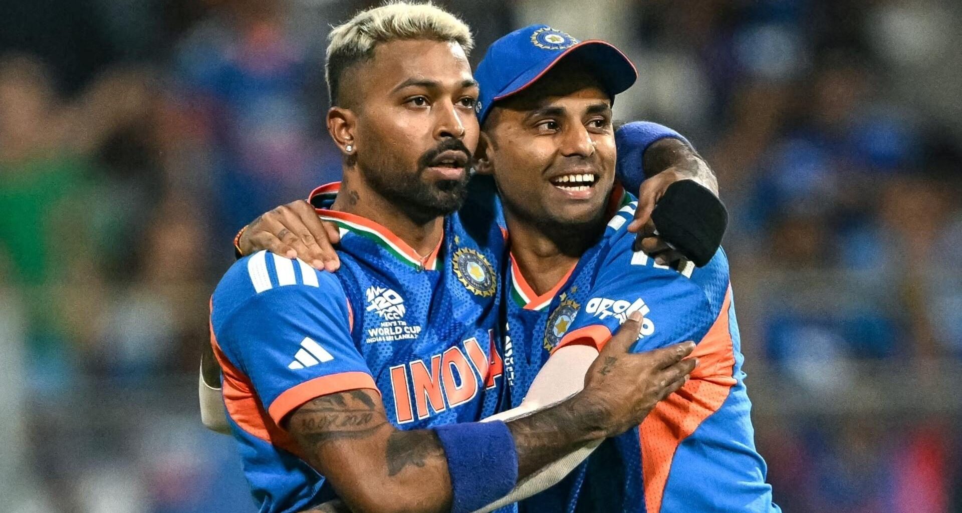 Hardik Pandya and Suryakumar Yadav during the 2026 T20 World Cup semi-final