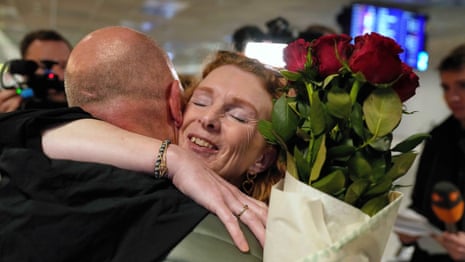 Relieved European nationals return home after being stranded in Middle East – video