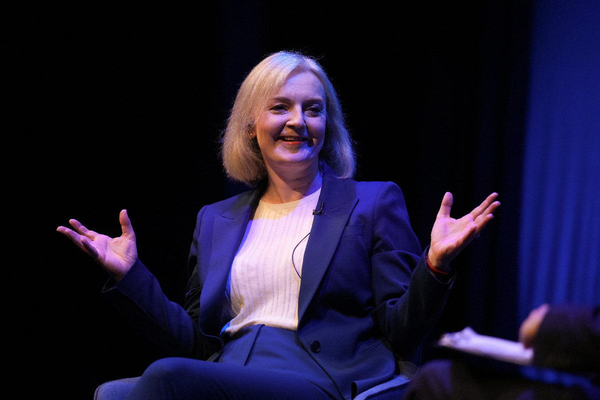 Liz Truss speaks at Conservative Party Conference 2024.