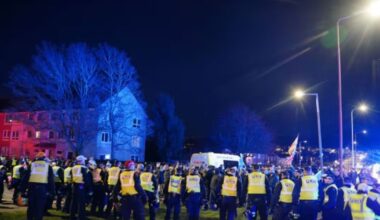 Huge Edinburgh police presence at protest after Calder 'stabbing'