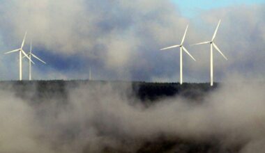 Blade shears off wind turbine shutting Welsh beauty spot