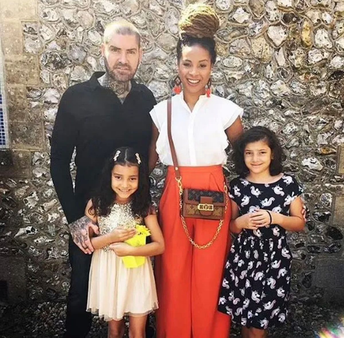 Shane with his wife Sheena and their two daughters