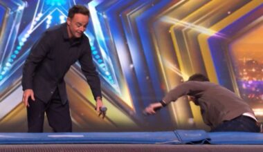 Britain's Got Talent host Ant swears minutes into episode as Dec falls on stage