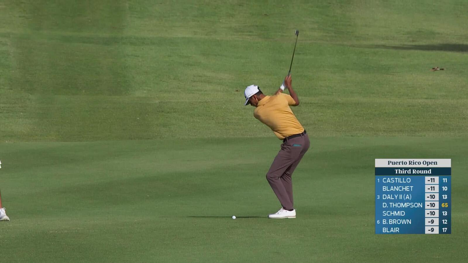 Ricky Castillo holes out for birdie on No. 12 at Puerto Rico