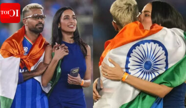 Hardik Pandya's girlfriend Mahieka Sharma shows off diamond ring as she celebrates with cricketer - PICS |