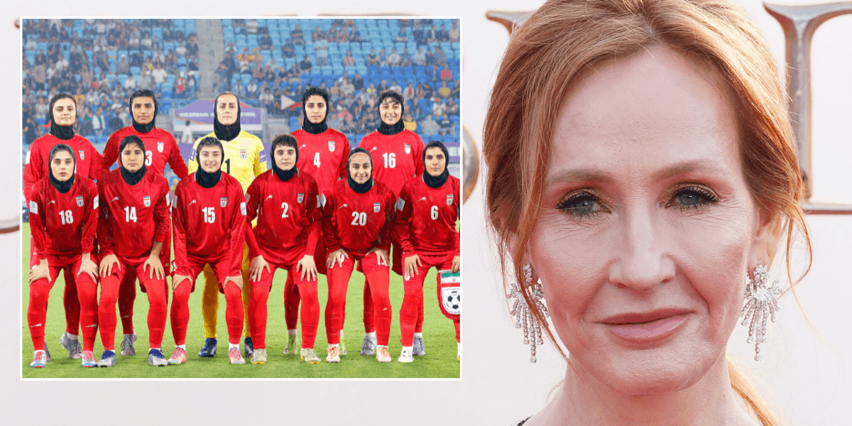 JK Rowling issues urgent plea after Iran women's football team prepare to return home amid national anthem protest