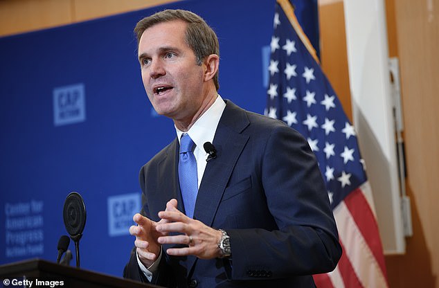WASHINGTON, DC - FEBRUARY 19: Kentucky Gov. Andy Beshear speaks during an event titled "How Democrats Can Connect with America" at the Center For American Progress on February 19, 2026 in Washington, DC. Beshear spoke on the current political landscape and the need to both parties to work together. (Photo by Kevin Dietsch/Getty Images)