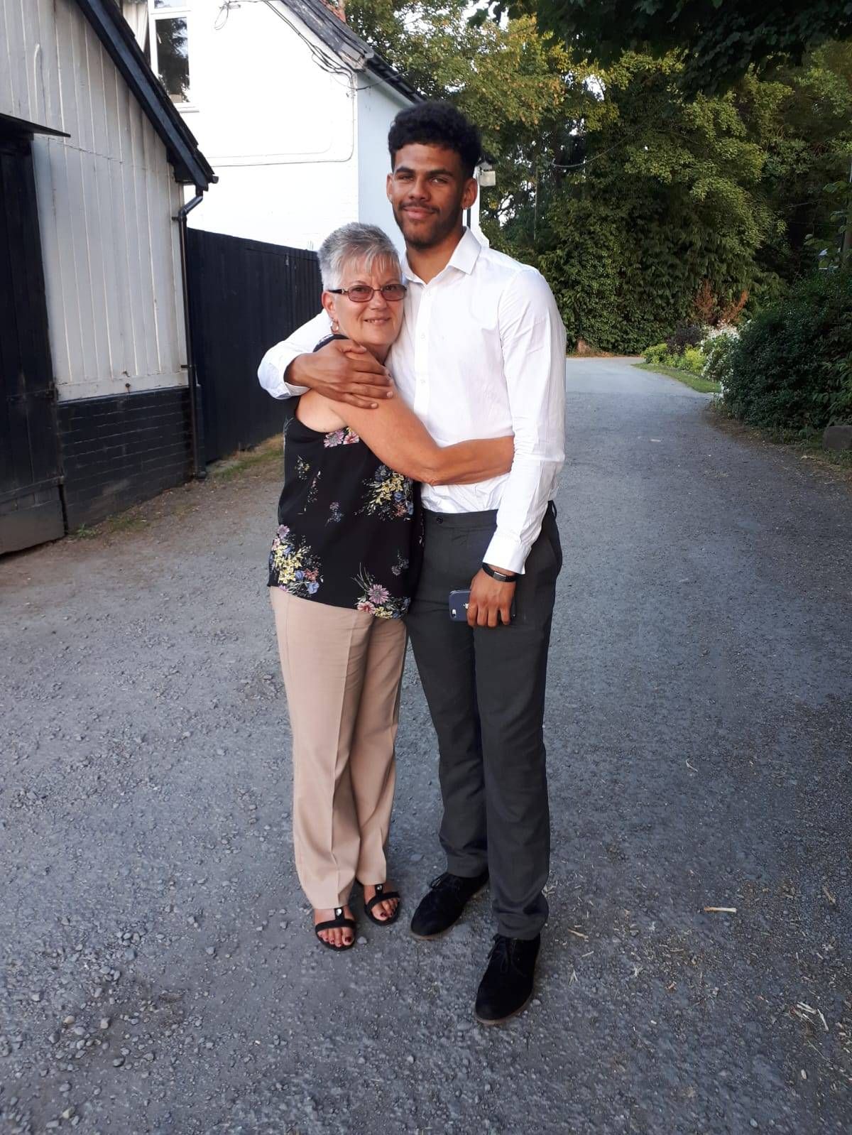 Maxwell Samuda with his grandmother