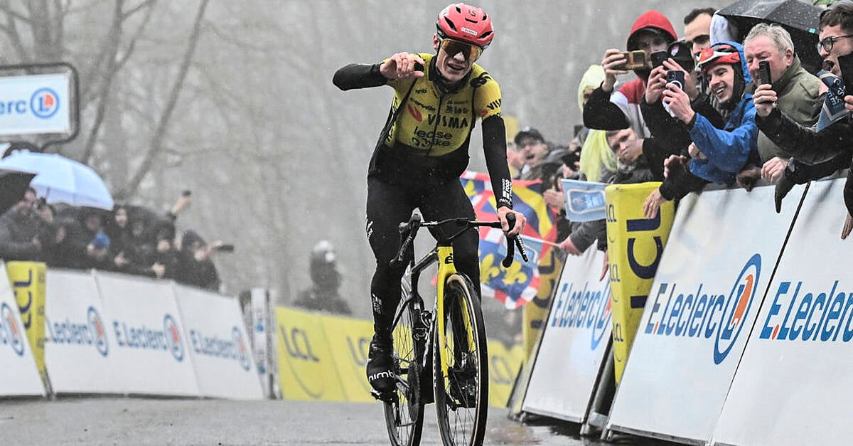 Eddie Dunbar out of Paris-Nice as carnage unfolds in rain | Video