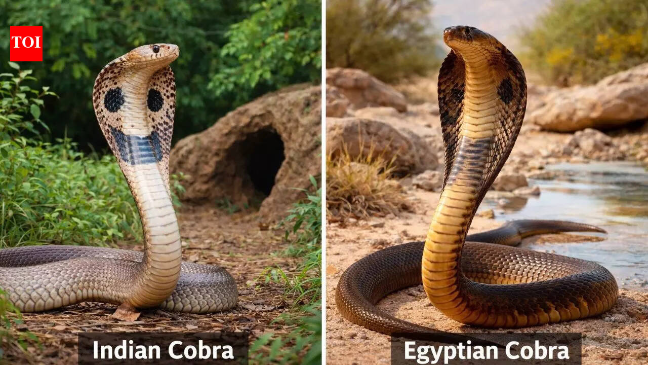 Indian cobra vs Egyptian cobra: How these two venomous snakes differ in size, venom, habitat, and more |