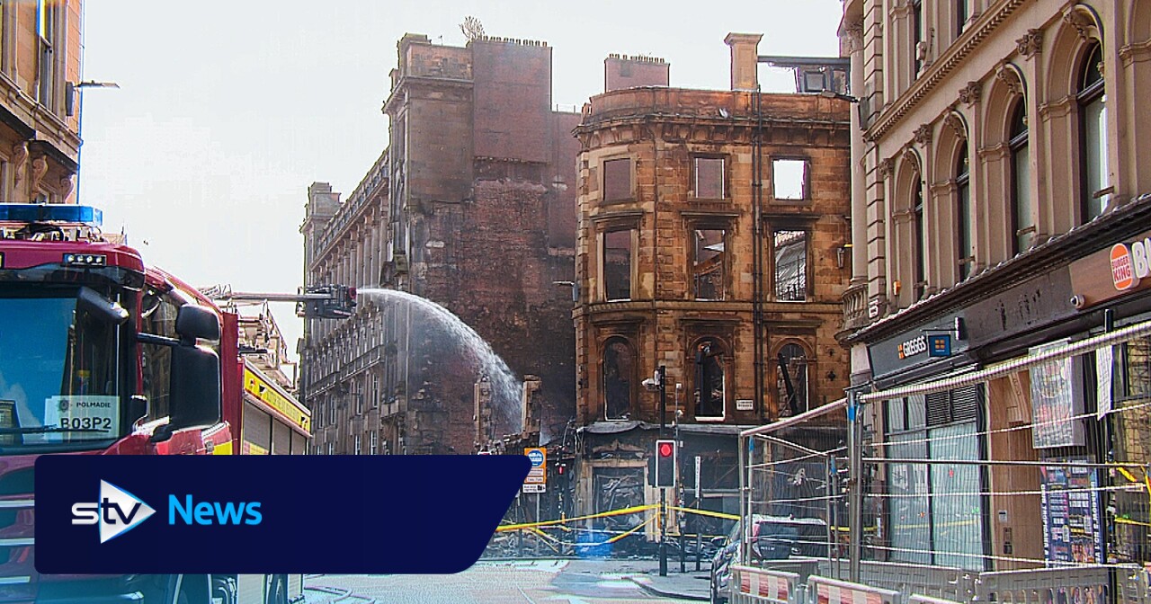 Remains of fire ravaged building in Glasgow city centre must be demolished