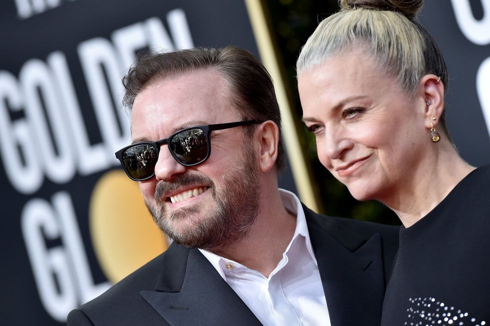 Ricky Gervais and Jane Fallon