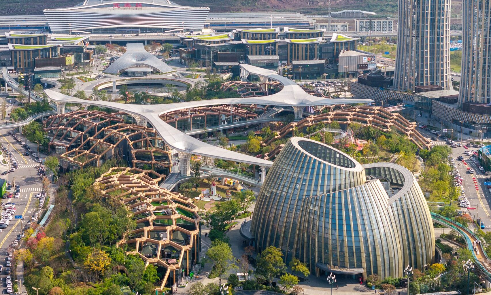 Yibin High-Speed Railway Station Gateway Development by Pelli Clarke & Partners