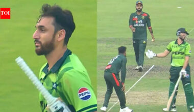 PAK vs BAN: Salman Ali Agha reprimanded after controversial run-out in 2nd ODI | Cricket News