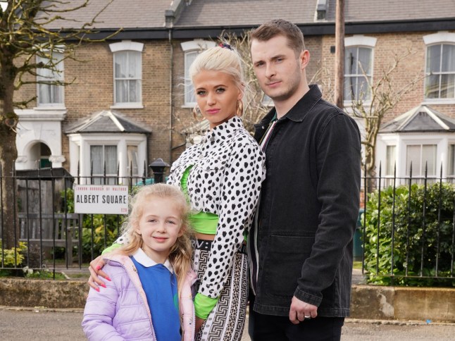 Isabella Brown, Danielle Harold and Max Bowden as Lexi and Lola Pearce and Ben Mitchell