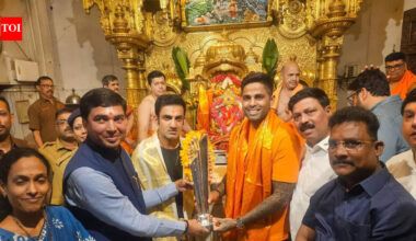 After Kirti Azad’s criticism, Suryakumar Yadav, Gautam Gambhir visit temple with T20 World Cup again - Watch | Cricket News