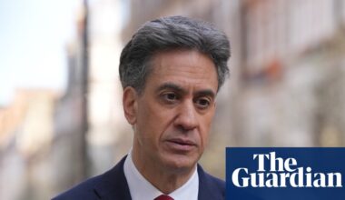 UK may send ships and mine-hunting drones to help open strait of Hormuz, says Miliband | Strait of Hormuz