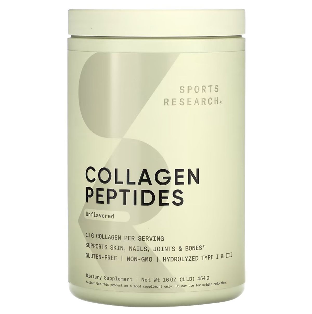 Sports Research, Collagen Peptides, Unflavoured, 1 lb (454 g)