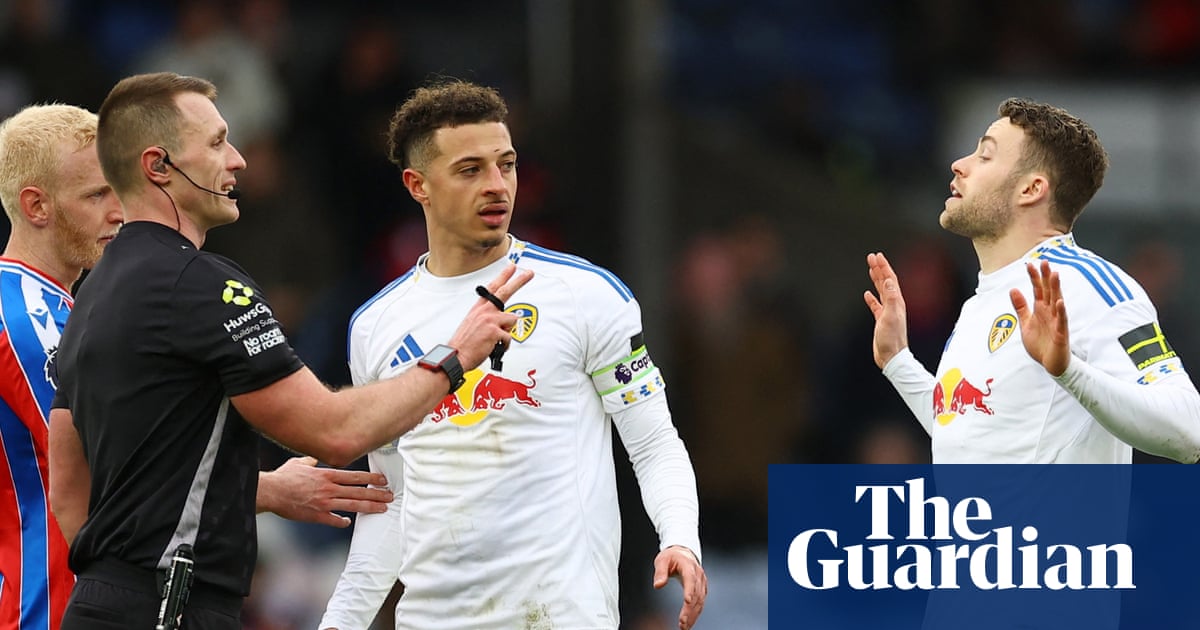 Leeds keep on track for survival despite Gudmundsson red card against Palace | Premier League