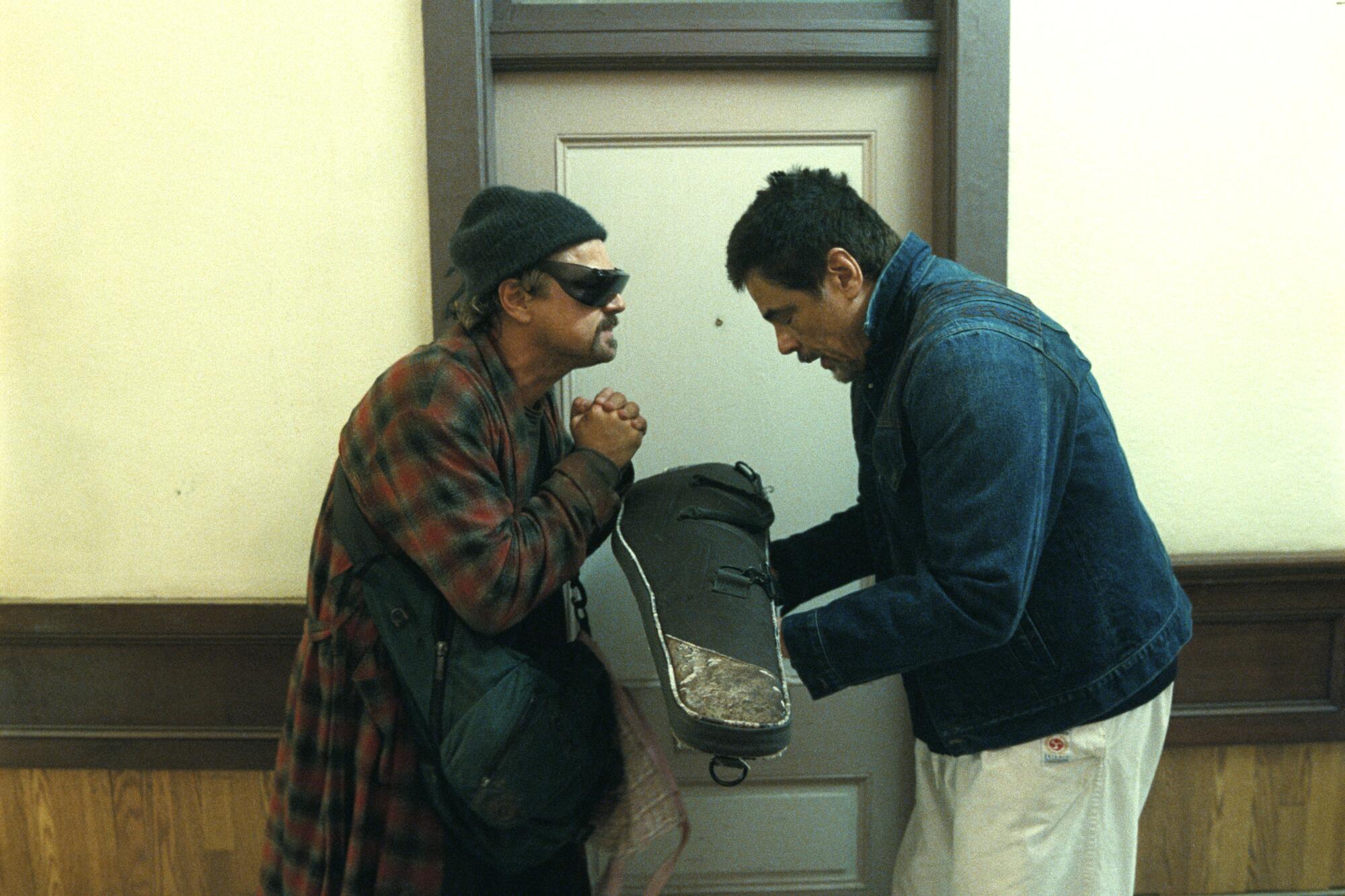 Leonardo DiCaprio and Benicio Del Toro in "One Battle After Another."