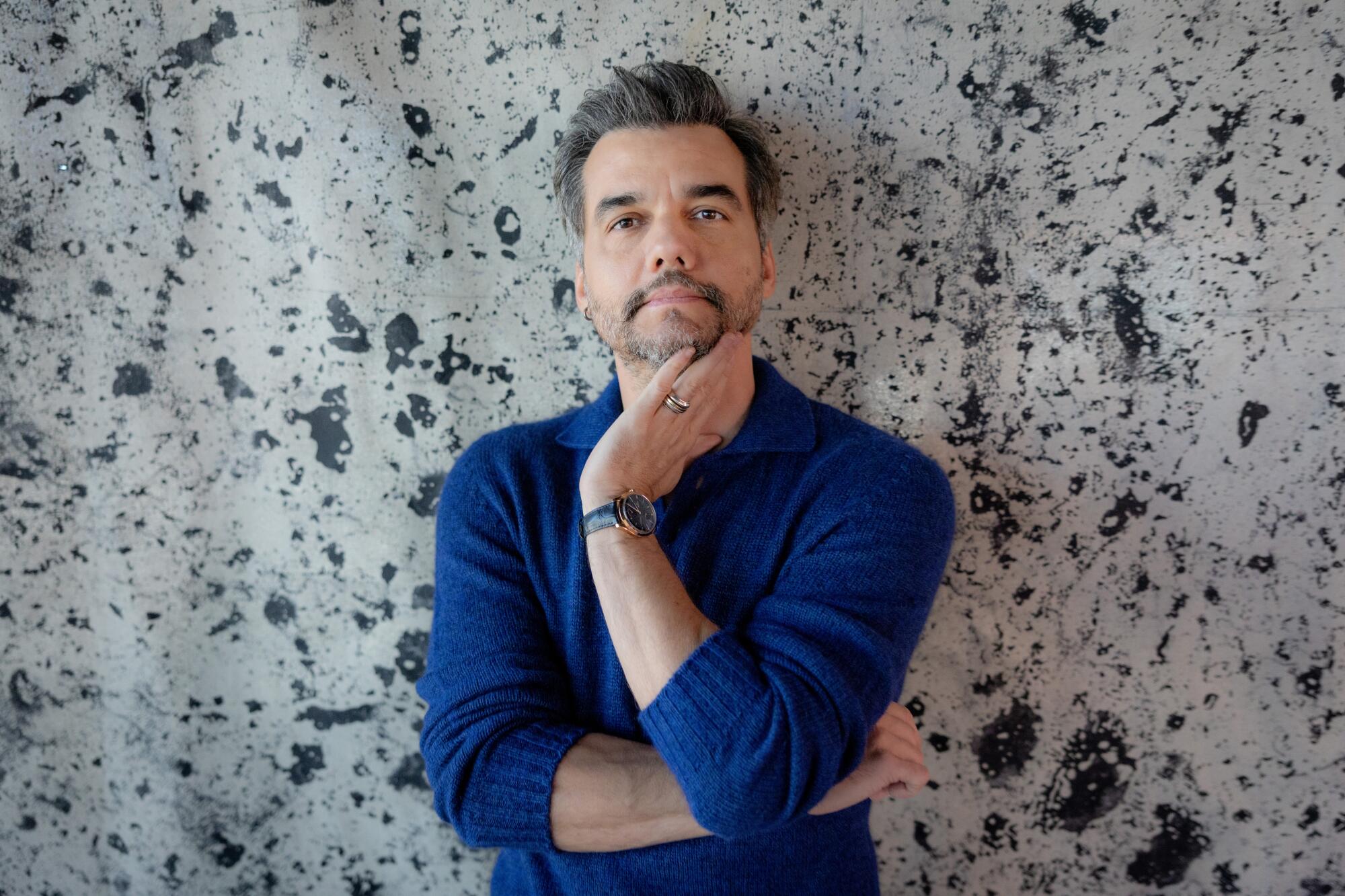 Wagner Moura, a lead actor Oscar nominee for "The Secret Agent," poses 