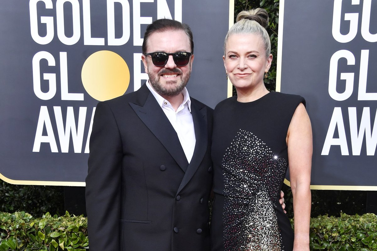 Ricky Gervais and Jane Fallon