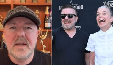 Ricky Gervais delivers update on partner Jane Fallon following breast cancer diagnosis