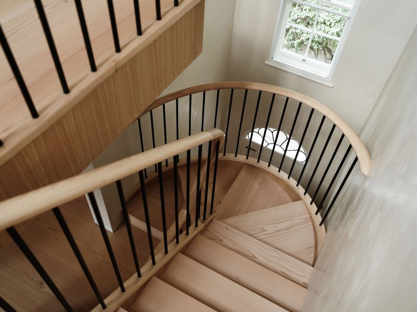 Staircase within London home updated by Architecture for London and Hamish Vincent Design