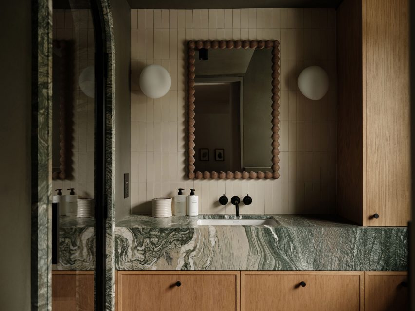 Bathroom interior at London house extension 