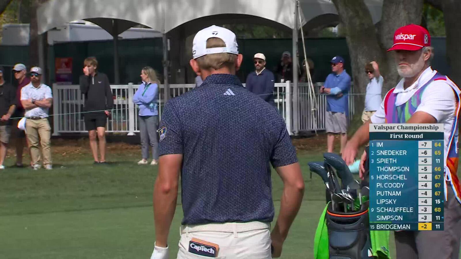Jacob Bridgeman hits 176-yard approach to 10 feet, sets up birdie on No. 12 at Valspar