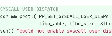 Wine prctl syscall user dispatch