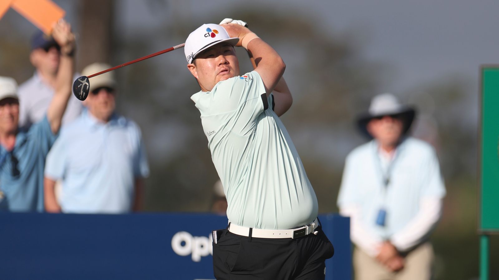 PONTE VEDRA BEACH, FL - MARCH 12: Sungjae Im of Korea plays a tee shot on the tenth hole during THE PLAYERS Championship on March 12, 2026 at TPC Sawgrass in Ponte Vedra Beach, Fl. (Photo by David Rosenblum/Icon Sportswire) (Icon Sportswire via AP Images)