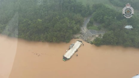 Aerial footage shows flooding in far north Queensland from Tropical Cyclone Narelle – video