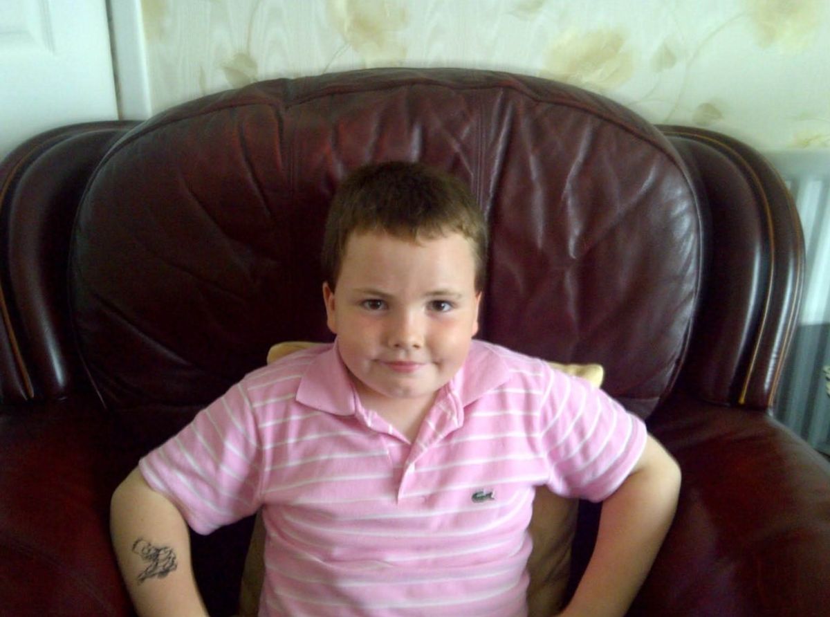 Jack Bolam as a child 