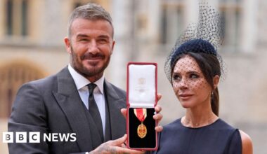 Beckhams' 'Blackpool' lighting plans irk neighbours - BBC