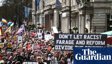 Thousands march against far right in London in biggest ever multicultural protest | UK news