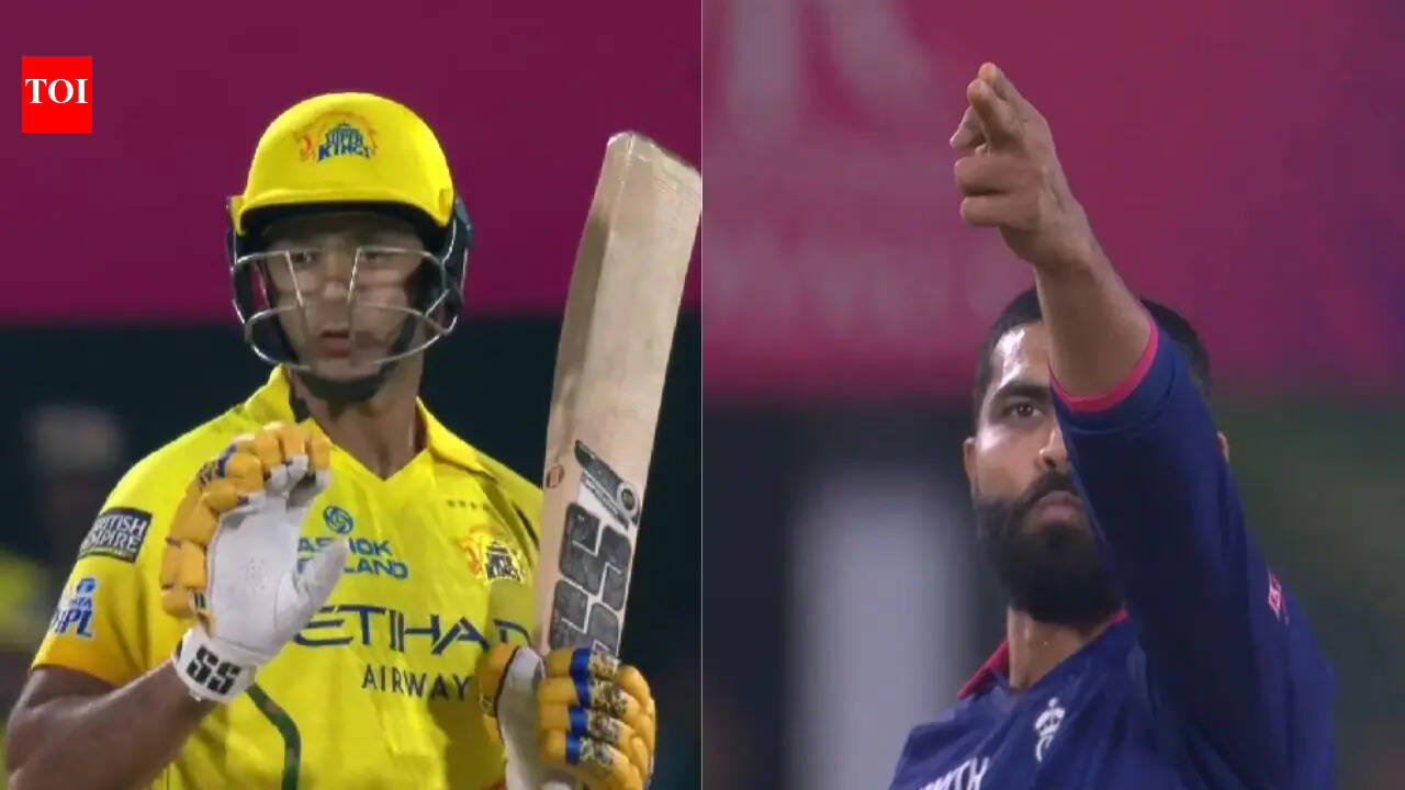 From teammate to rival: Ravindra Jadeja gives 'gun' send-off to Shivam Dube after dismissal - Watch | Cricket News